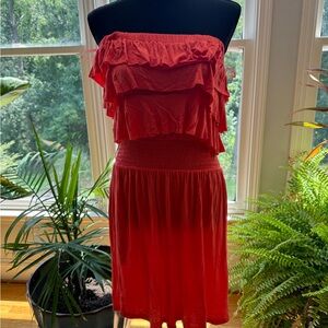 Peach Strapless Dress